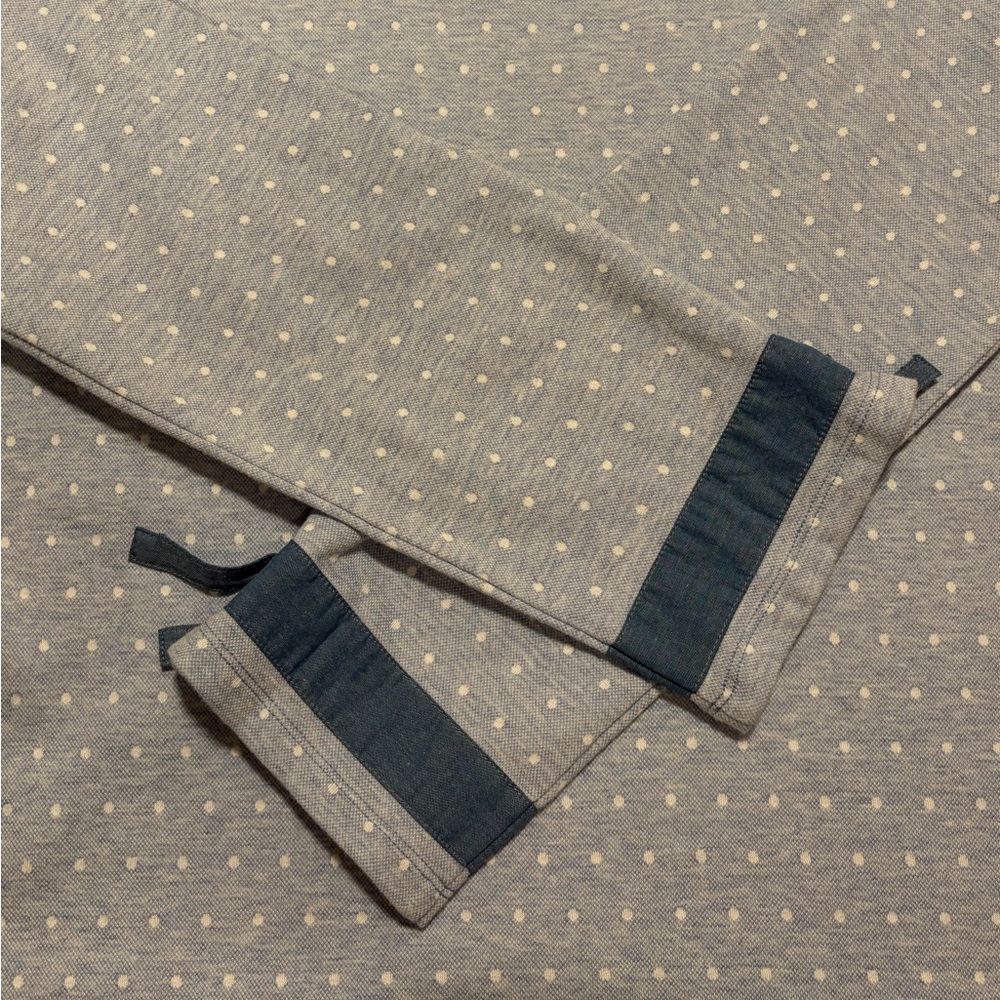 Talbots Light Blue Polka Dot Long Sleeve Top - Picture 6 of 7